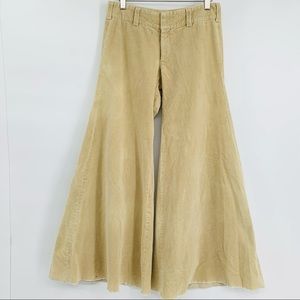LOYandFORD 4 tan ultra wide leg corduroy pants